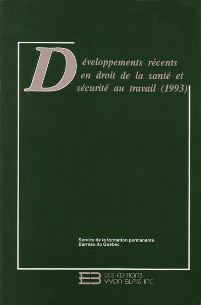 «La réadaptation : pour le meilleur et pour le P.I.R.», dans Développements récents en droit de la santé et sécurité au travail, année 1993.